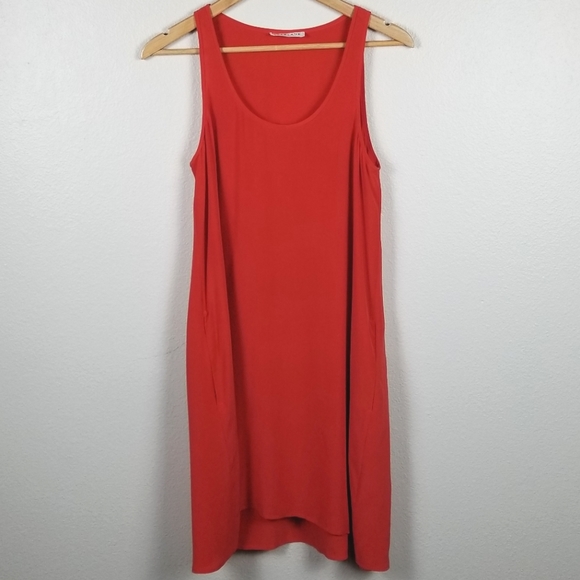 Everlane The Silk Dress Tank in Red Persimmon Summer Minimalist Size Small NWOT - Picture 4 of 12